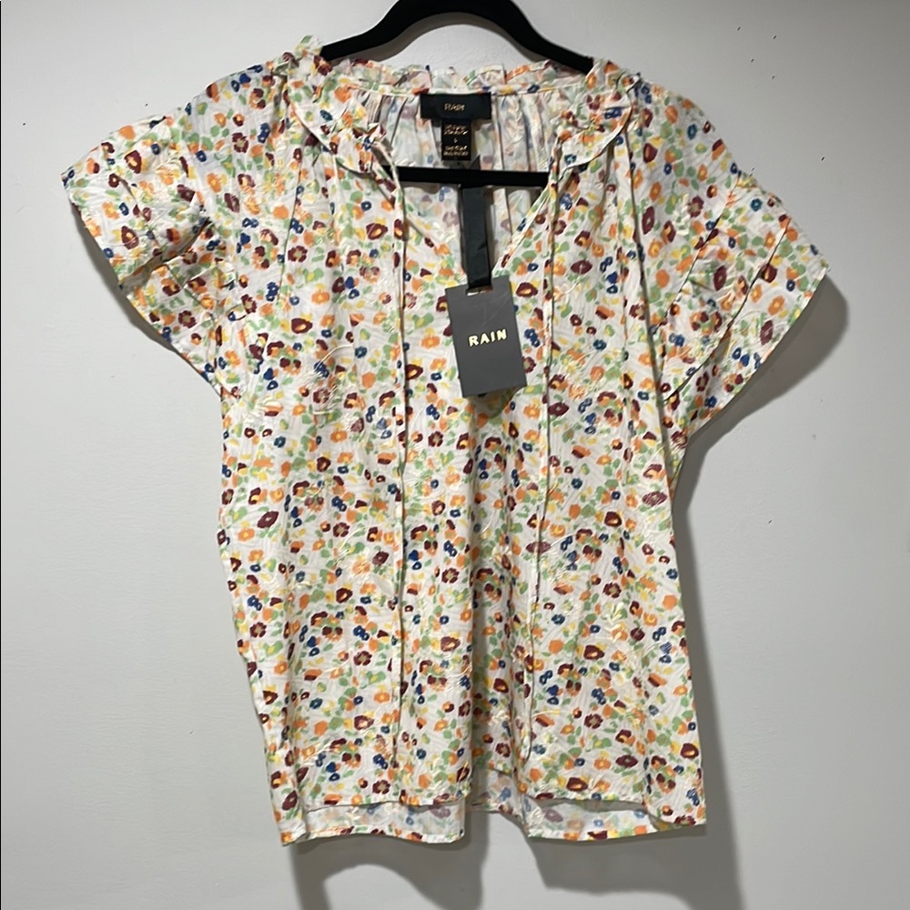 RAIN brand Women's Multicolor Floral Summer Top